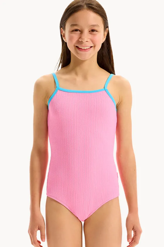 Girls Textured Contrast One Piece|Seafolly Girls Outlet