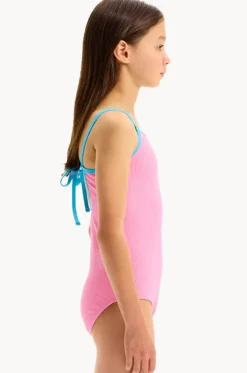 Girls Textured Contrast One Piece|Seafolly Girls Outlet