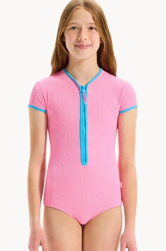 Girls Textured Contrast Sunsuit|Seafolly Girls Outlet