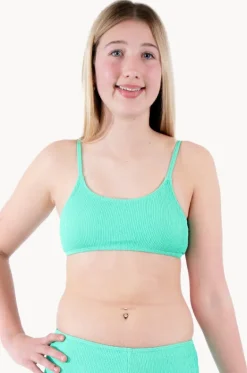Girls Textured Scoop Crop|Base Swim Outlet