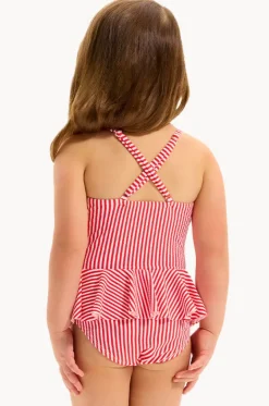 Girls Textured Stripe One Piece|Seafolly Girls Outlet