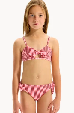 Girls Textured Stripe Tie Bralette Set|Seafolly Girls Best