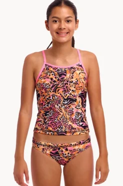 Girls Tipsy Tiger Tankini Set|Funkita Online