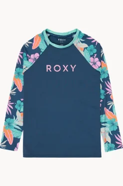 Girls Tropical Active Long Sleeve Suntop|Roxy Best