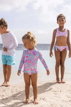 Girls Tropical Glow Crop Set|Snapper Rock Outlet