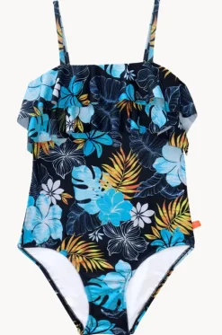 Girls Tropicana Frill Tube One Piece|Salty Ink Clearance