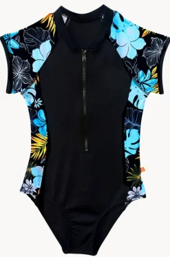 Girls Tropicana Short Sleeve Sunsuit|Salty Ink Sale