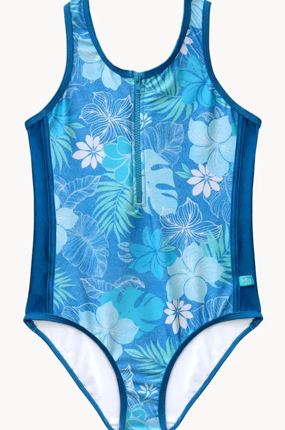 Girls Tropicana Zip One Piece|Salty Ink Online