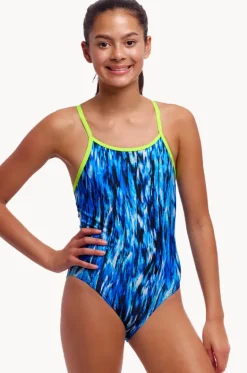 Girls Wing Streak Diamond Back One Piece|Funkita Clearance