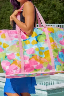 Good Vibes Jumbo Beach Bag|Annabel Trends