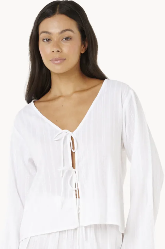 Haze Tie Front Long Sleeve Top|Rip Curl Clearance