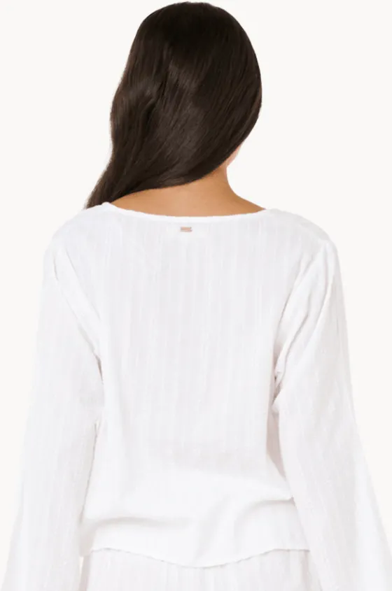 Haze Tie Front Long Sleeve Top|Rip Curl Clearance