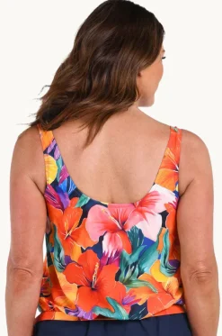 Hibiscus Honey Blouson Tankini Separate|Maxine Outlet