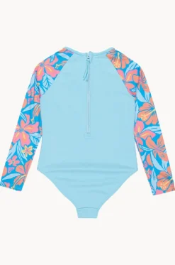 Hibiscus Hugs Long Sleeve Sunsuit|Roxy Discount