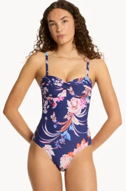 Indochine Twist Bandeau One Piece|Sea Level Clearance