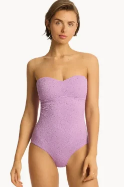 Interlace Seamless Bandeau One Piece|Sea Level Clearance