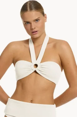 Isla Rib Bandeau Halter|Jets New