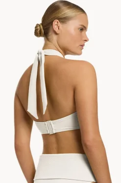 Isla Rib Bandeau Halter|Jets New