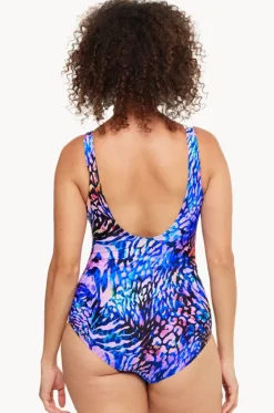 Jaipur Gathered Square Neck One Piece|Togs Swimwear New
