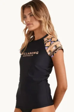 Just For You Wahine Short Sleeve Suntop|Billabong Clearance