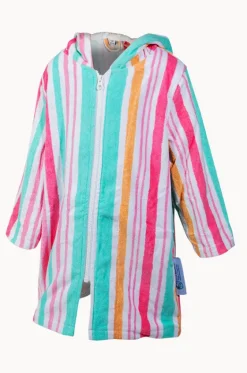 Kids Hawaiian Stripe Hooded Towel Robe 3-5Y|Back Beach Co Sale