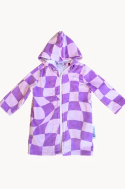 Kids Ocean Drifter Hooded Towelling Robe 3-5Y|Back Beach Co Outlet