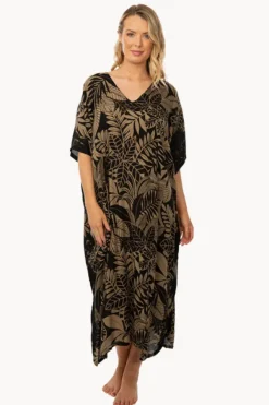 Leaf Betelnut Long Kaftan|Sundrenched Discount