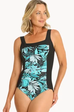 Leaf Square Neck One Piece|Jantzen Clearance