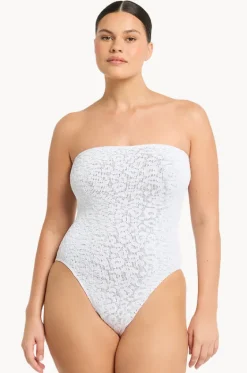 Leopard Fane Bandeau One Piece|Bond-eye Discount