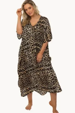 Leopard Long Kaftan|Sundrenched Online