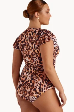 o Ruffle Sleeve Sunsuit|Sunsoaked