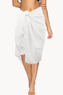 Long Plain Fringed Sarong|Sundrenched New