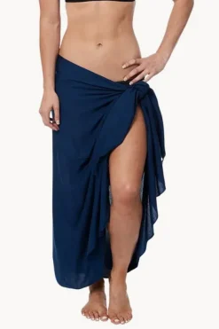 Long Plain Fringed Sarong|Sundrenched New