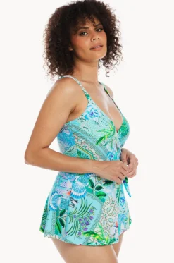 Lucca Cross Over Swim Dress|Togs Swimwear Outlet