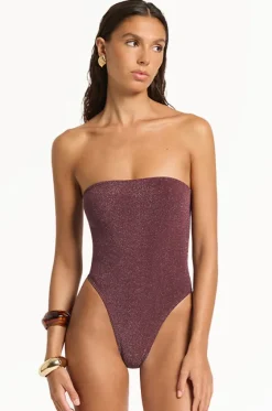 Lurex Fane Bandeau One Piece|Bond-eye Best