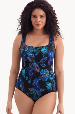 Majorelle Garden Long Torso Tank One Piece|Longitude Outlet