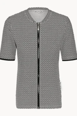 Mamiko Short Sleeve Zip Suntop|Babes In The Shade New