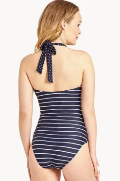 Maternity Stripe Halter One Piece|Jojo Maman Bebe Best