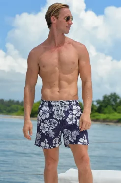Mens Hibiscus Swim Short|Pier St. Barth