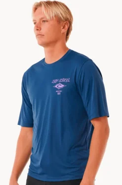 Mens Icons Surflite Short Sleeve Suntop|Rip Curl Best