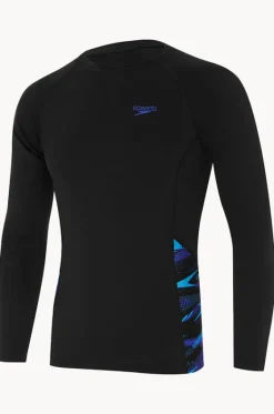 Mens Splice Long Sleeve Suntop|Speedo Outlet