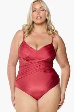 Metallic Criss Cross One Piece|Capriosca Outlet