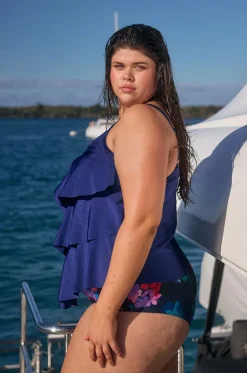 Metallic Tiered Frill Tankini Separate|Capriosca