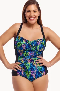 Midnight Meadow DD/E Cup Twist Front One Piece|Funkita Online