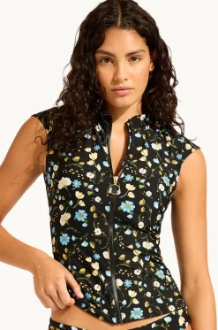 Modern Romance Cap Sleeve Suntop|Seafolly New