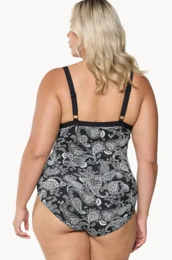Mono Paisley DD/E Cup Underwire One Piece|Capriosca Outlet