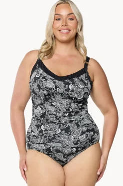 Mono Paisley F/G Cup Underwire One Piece|Capriosca Clearance