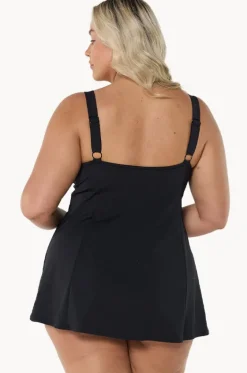 Mono Paisley Wide Strap Swim Dress|Capriosca Online