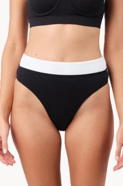 Monochrome Texture High Cut High Waist Bottom|Une Piece Best