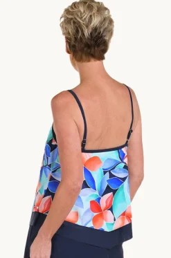 Mosaic Leaves Flutter Tankini Separate|Maxine Best